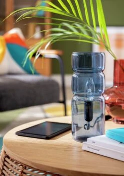 Habitat Parr Glass Column Table Lamp - Blue -Habitat Furni Sales 9404140 R Z003C