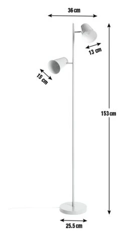 Habitat Iras Double Head Floor Lamp - Grey -Habitat Furni Sales 9404779 R E001