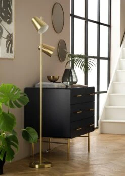 Habitat Iras Brass 2 Light Floor Lamp - Gold -Habitat Furni Sales 9404834 R Z002C