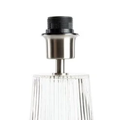 Habitat Le Marais Ribbed Glass Table Lamp Base Only - Clear -Habitat Furni Sales 9404968 R Z002A