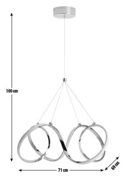 Habitat Spiral Metal LED Pendant Light - Chrome -Habitat Furni Sales 9405486 R E001