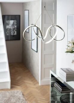 Habitat Spiral Metal LED Pendant Light - Chrome -Habitat Furni Sales 9405486 R Z002C