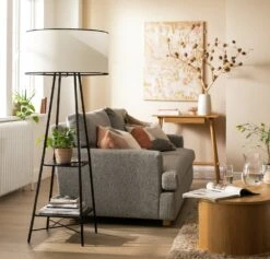 Habitat Thasia Floor Lamp - Black And White 8 Habitat Thasia Floor Lamp - Black And White -Habitat Furni Sales 9405730 R Z002C