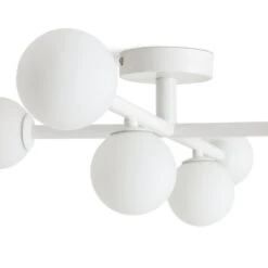 Habitat Alonso 6 Light Flush To Ceiling Light - White -Habitat Furni Sales 9405981 R Z002A