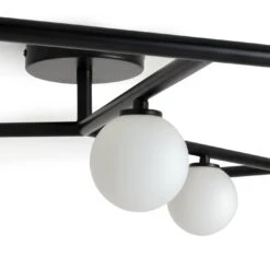 Habitat Alonso 9 Light Flush To Ceiling Light -Black & White -Habitat Furni Sales 9405998 R Z002A