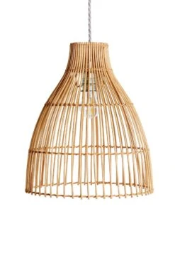 Habitat Camillo Rattan Midi Pendant Shade - Natural -Habitat Furni Sales 9406186 R Z001C
