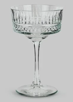 Habitat Pressed Set Of 4 Champagne Coupe Glasses -Habitat Furni Sales 9410172 R Z003A