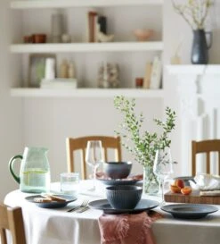 Habitat 12 Piece Stoneware Felicity Dinner Set - Blue -Habitat Furni Sales 9410251 R Z002C