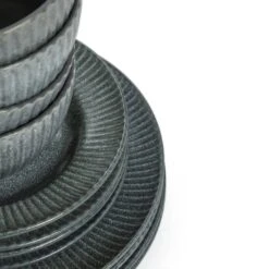 Habitat 12 Piece Stoneware Felicity Dinner Set - Blue -Habitat Furni Sales 9410251 R Z005A