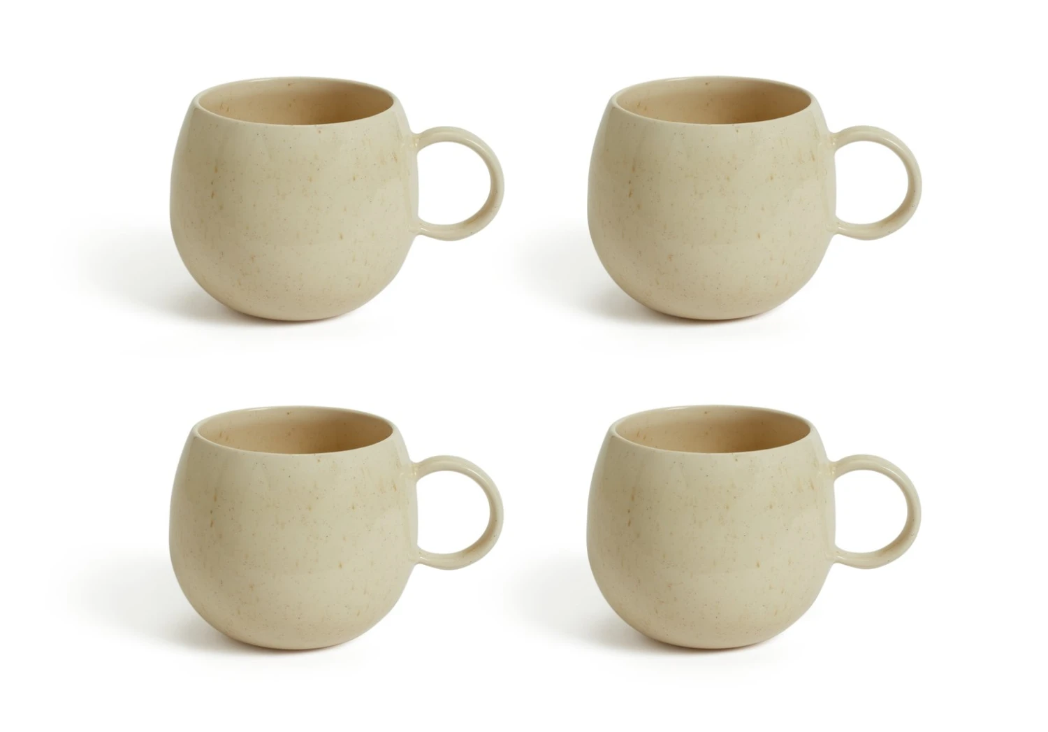 Habitat Evora Set of 4 Stoneware Mugs - Natural Habitat Evora Set Of 4 Stoneware Mugs - Natural -Habitat Furni Sales 9421192 R Z001A