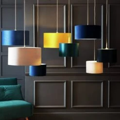 Habitat 40cm Velvet Shade - Navy -Habitat Furni Sales 9431508 R Z005C