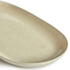 Habitat Evora Stoneware Serving Platter - Natural 2 Habitat Evora Stoneware Serving Platter - Natural -Habitat Furni Sales 9438161 R Z002A