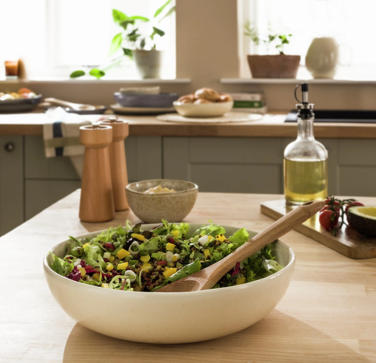 Habitat Evora Speckled Salad Bowl - Natural Habitat Evora Speckled Salad Bowl - Natural -Habitat Furni Sales 9438800 R Z001C