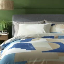 Habitat Geo Blue & Cream Bedding Set - Single -Habitat Furni Sales 9441897 R Z004A