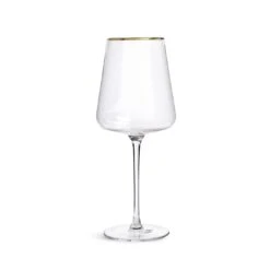 Habitat Gold Rim Set Of 4 Wine Glasses 2 Habitat Gold Rim Set Of 4 Wine Glasses -Habitat Furni Sales 9442528 R Z002A