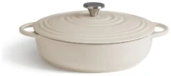 Habitat 4 Litre Cast Iron Shallow Casserole Dish - Cream -Habitat Furni Sales 9448137 R Z002A