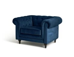 Habitat Chesterfield Velvet Armchair - Blue 4 Habitat Chesterfield Velvet Armchair - Blue -Habitat Furni Sales 9449325 R Z002A