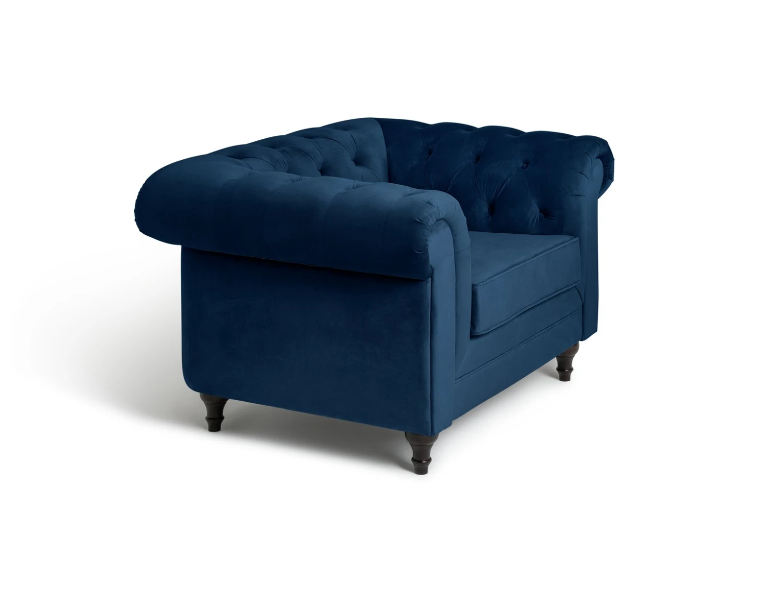 Habitat Chesterfield Velvet Armchair - Blue Habitat Chesterfield Velvet Armchair - Blue -Habitat Furni Sales 9449325 R Z004A