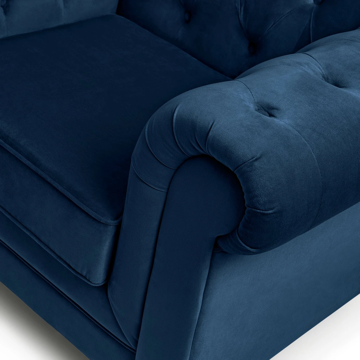 Habitat Chesterfield Velvet Armchair - Blue Habitat Chesterfield Velvet Armchair - Blue -Habitat Furni Sales 9449325 R Z006A