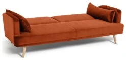Habitat Andy Clic Clac Velvet Sofa Bed - Orange -Habitat Furni Sales 9451344 R Z003A