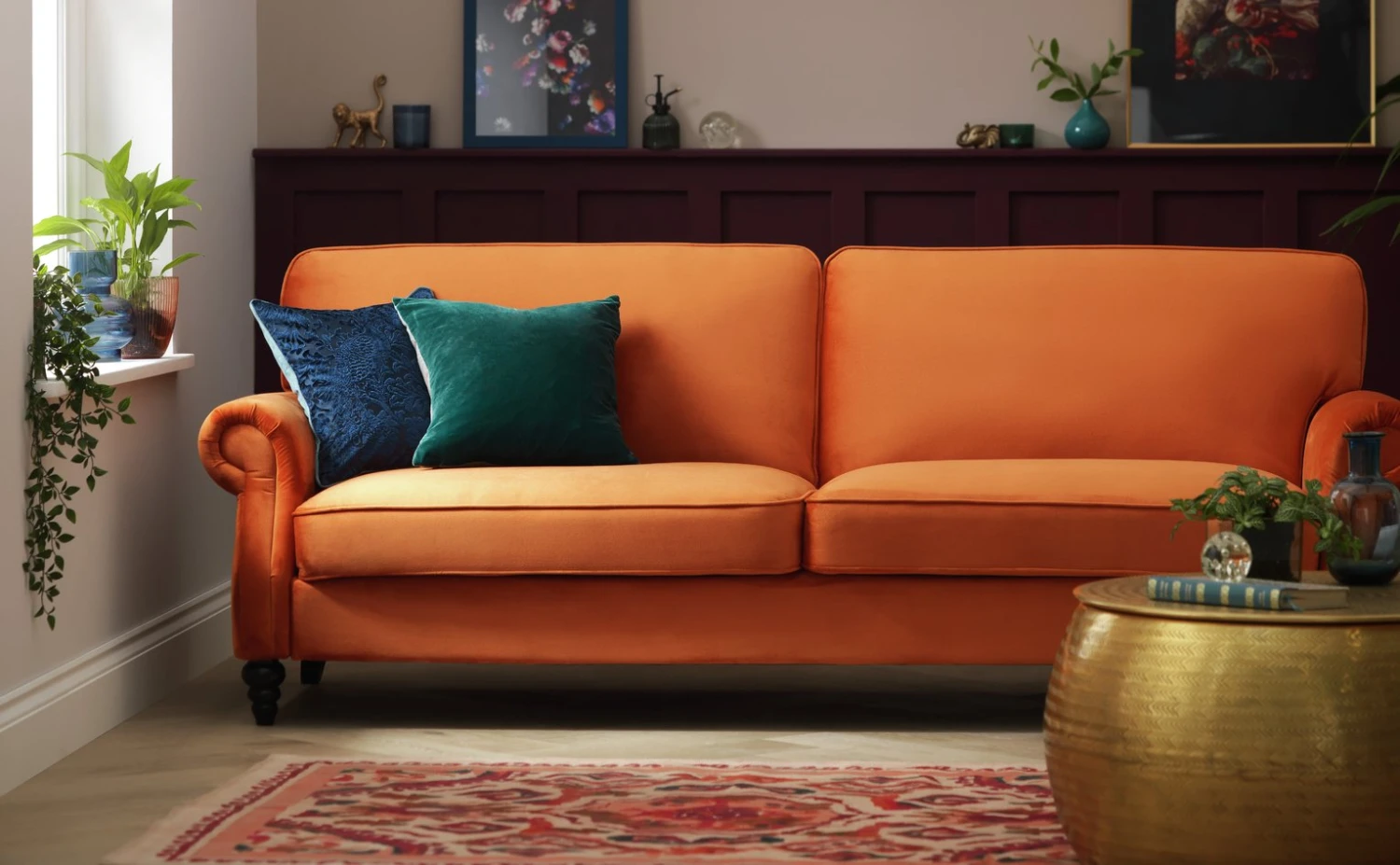 Habitat Joel 3 Seater Fabric Clic Clac Sofa Bed - Orange Habitat Joel 3 Seater Fabric Clic Clac Sofa Bed - Orange -Habitat Furni Sales 9451801 R Z001C