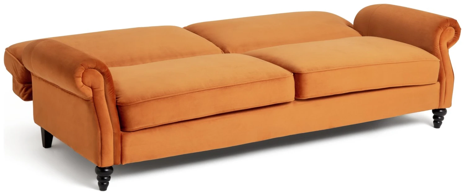 Habitat Joel 3 Seater Fabric Clic Clac Sofa Bed - Orange Habitat Joel 3 Seater Fabric Clic Clac Sofa Bed - Orange -Habitat Furni Sales 9451801 R Z003A