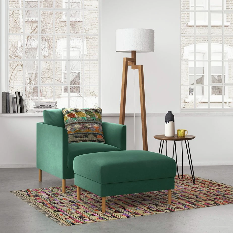 Habitat Hyde Velvet Armchair - Yellow Habitat Hyde Velvet Armchair - Yellow -Habitat Furni Sales 9452013 R Z001C