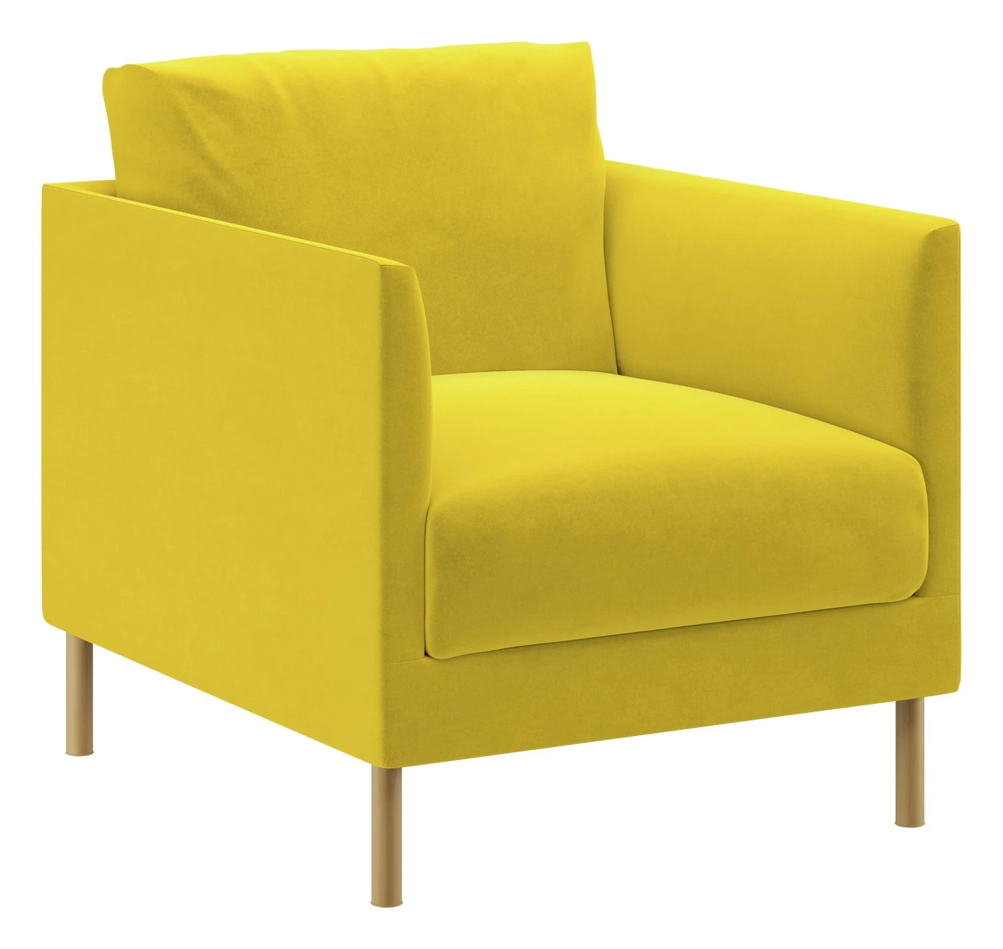 Habitat Hyde Velvet Armchair - Yellow Habitat Hyde Velvet Armchair - Yellow -Habitat Furni Sales 9452013 R Z008A