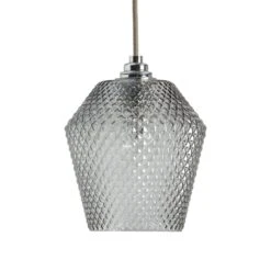 Habitat Nubia Faceted Glass Shade - Smoke Grey 2 Habitat Nubia Faceted Glass Shade - Smoke Grey -Habitat Furni Sales 9453957 R Z001C