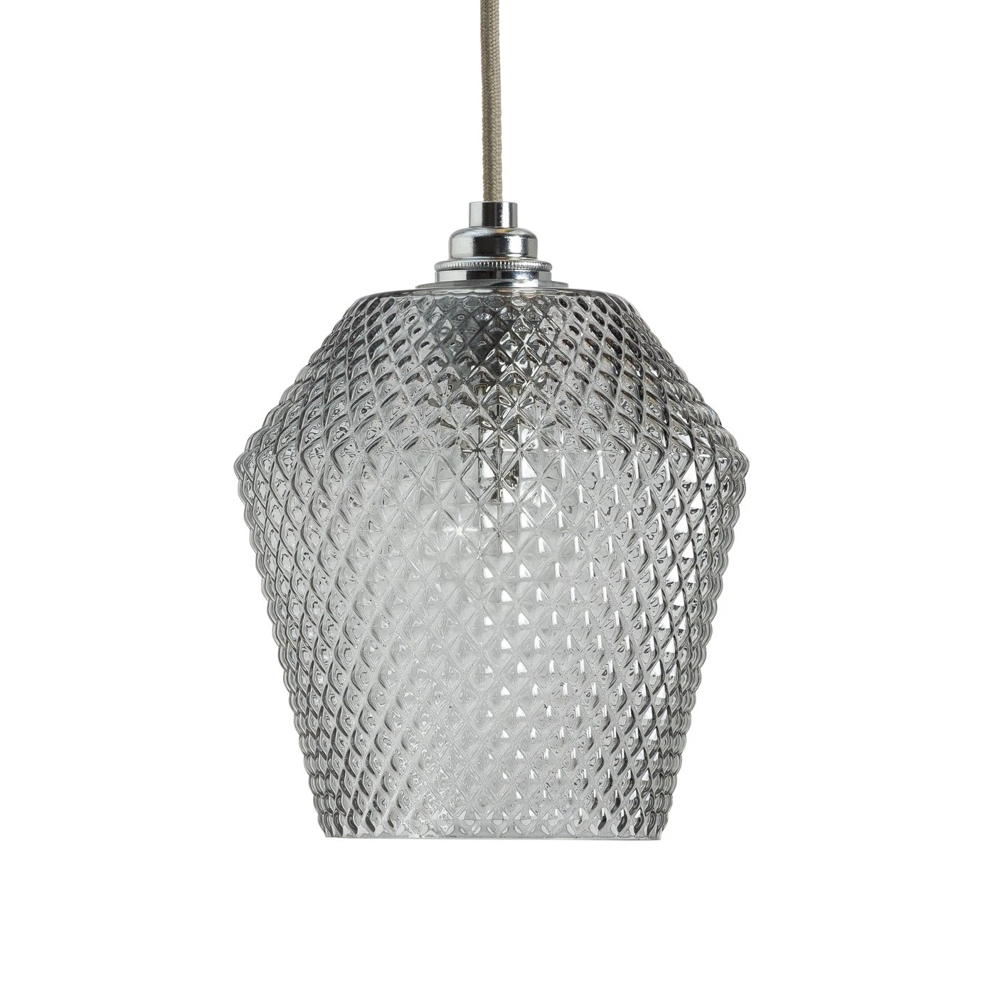 Habitat Nubia Faceted Glass Shade - Smoke Grey Habitat Nubia Faceted Glass Shade - Smoke Grey -Habitat Furni Sales 9453957 R Z001C