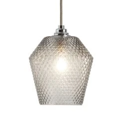 Habitat Nubia Faceted Glass Shade - Smoke Grey 5 Habitat Nubia Faceted Glass Shade - Smoke Grey -Habitat Furni Sales 9453957 R Z006A