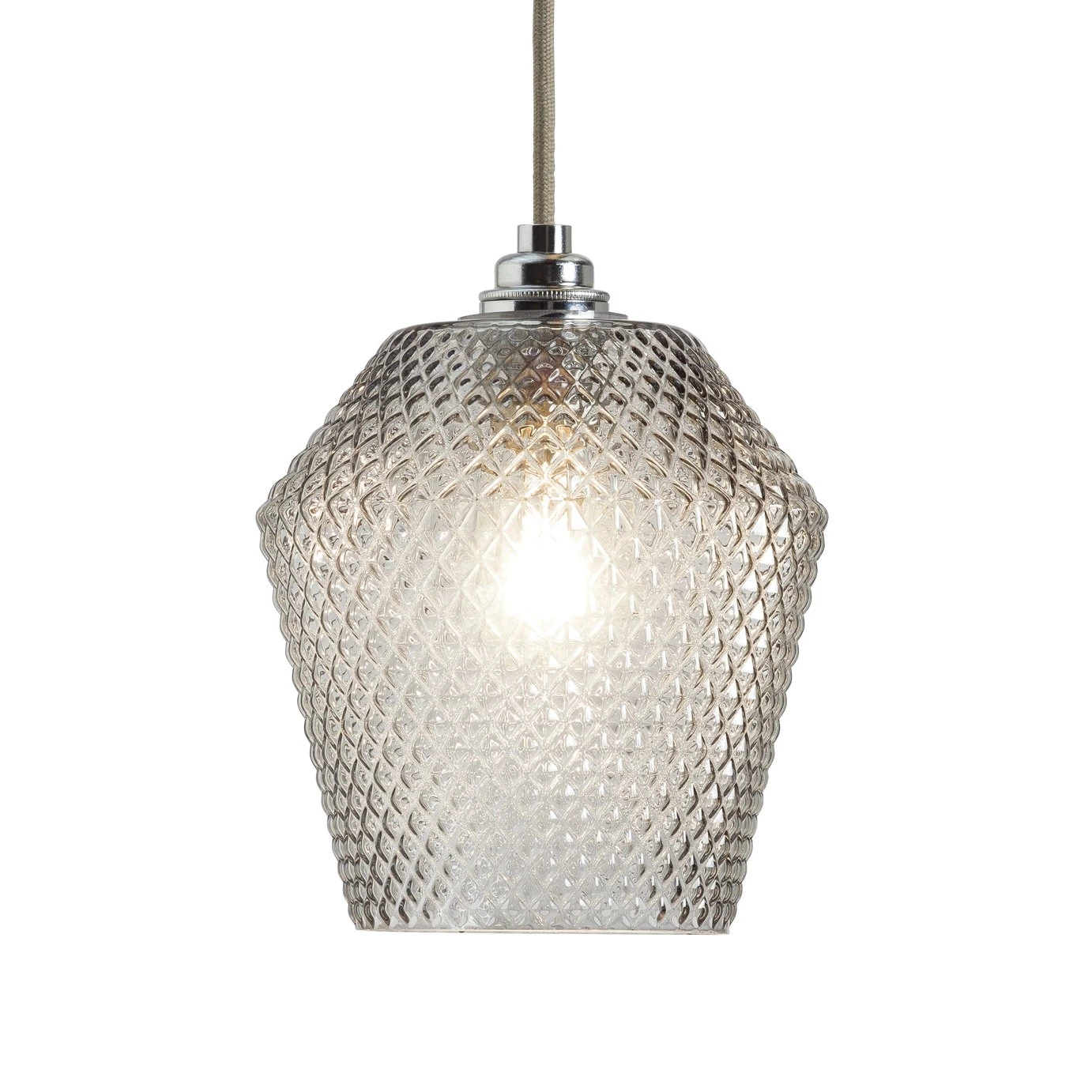 Habitat Nubia Faceted Glass Shade - Smoke Grey Habitat Nubia Faceted Glass Shade - Smoke Grey -Habitat Furni Sales 9453957 R Z006A