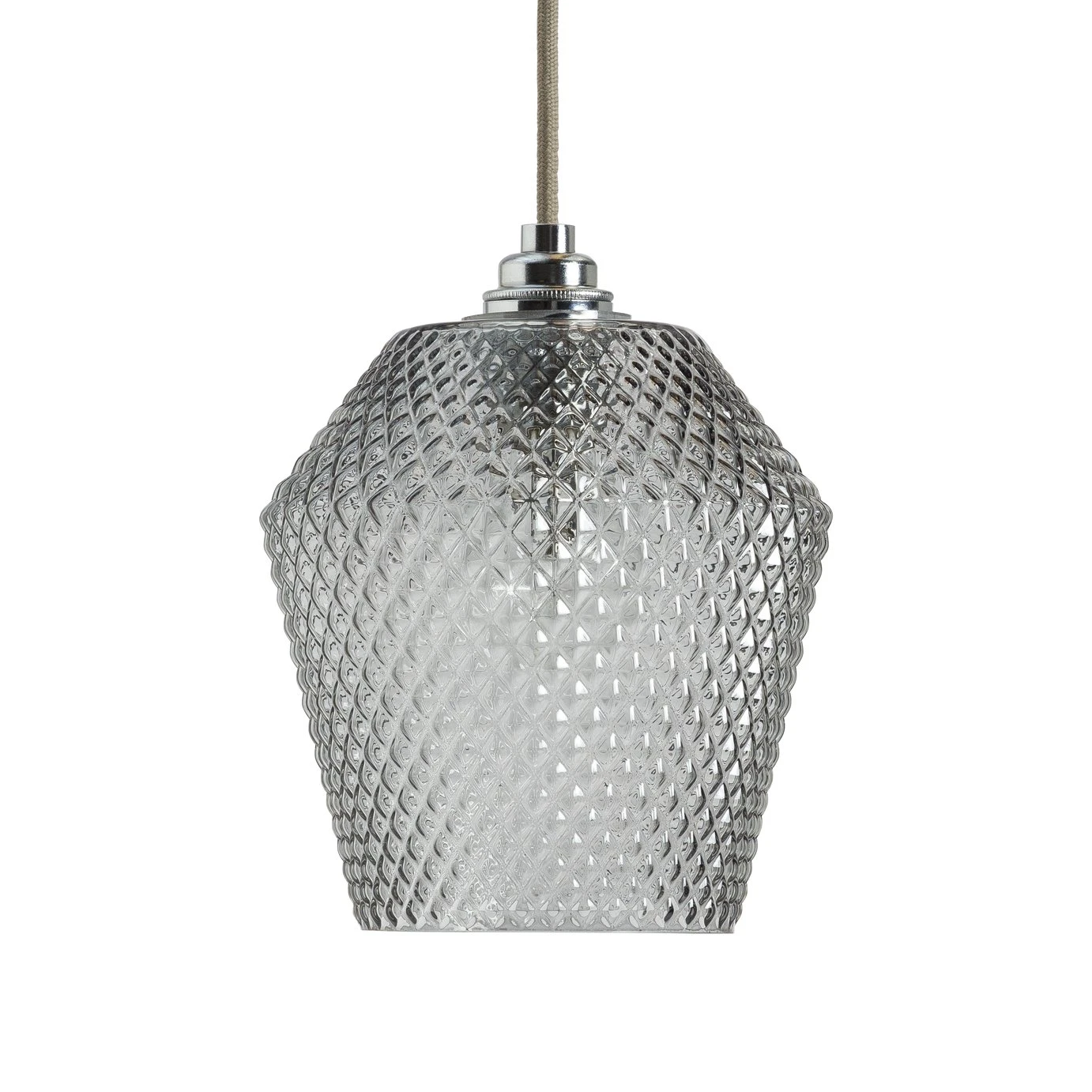 Habitat Nubia Faceted Glass Shade - Smoke Grey Habitat Nubia Faceted Glass Shade - Smoke Grey -Habitat Furni Sales 9453957 R Z007A