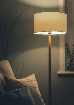 Habitat Pole Floor Lamp Base Only - Oak 2 Habitat Pole Floor Lamp Base Only - Oak -Habitat Furni Sales 9456033 R Z002C