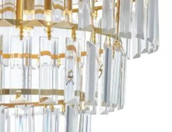 Habitat Presley Glass 3 Tier Flush To Ceiling Light - Brass -Habitat Furni Sales 9462319 R Z002A