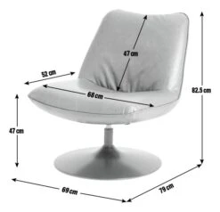 Habitat Nanna Faux Leather Swivel Chair - Tan -Habitat Furni Sales 9466047 R E001