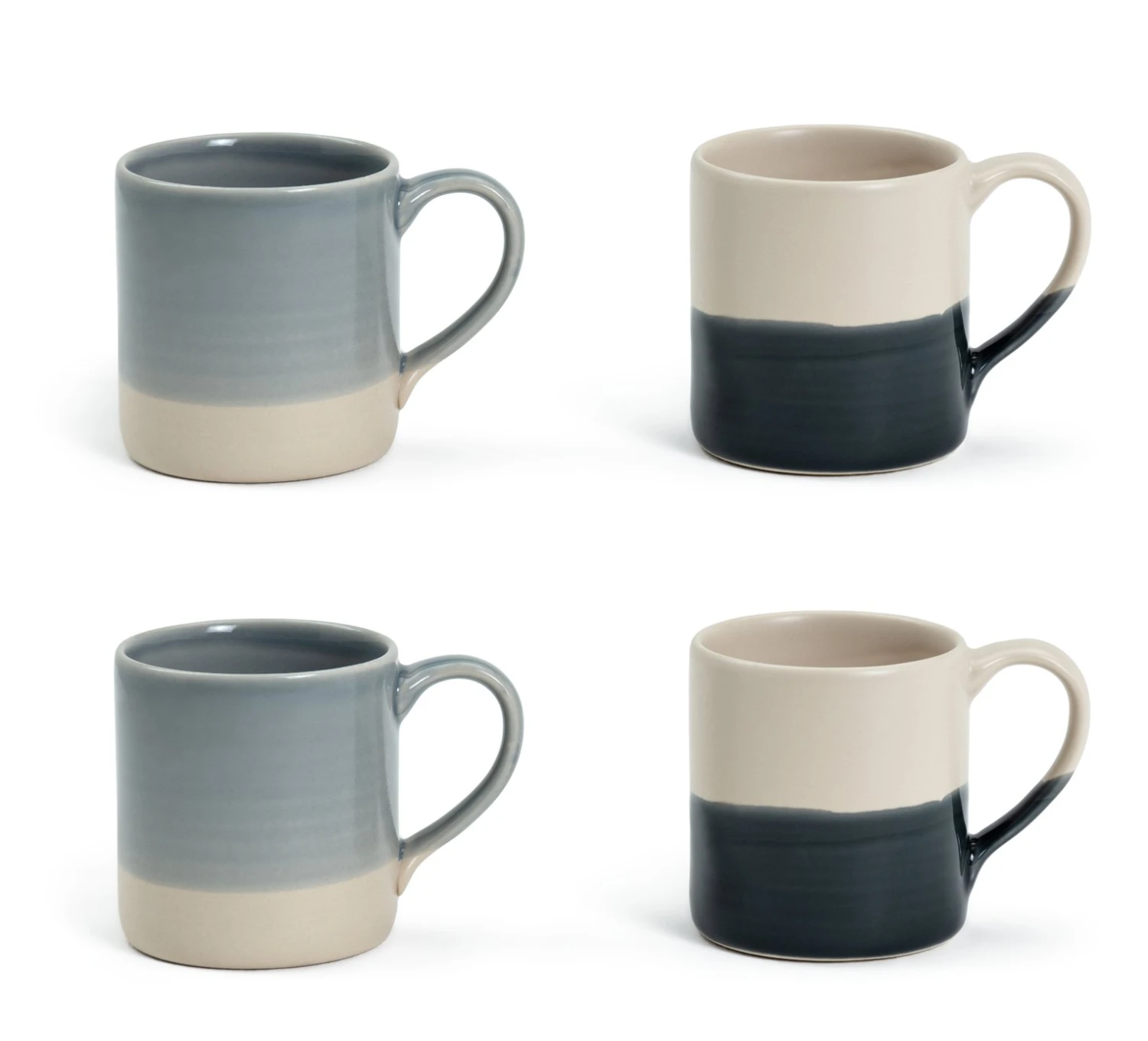Habitat Artisan Set of 4 Mugs - Blue Habitat Artisan Set Of 4 Mugs - Blue -Habitat Furni Sales 9466346 R Z001A