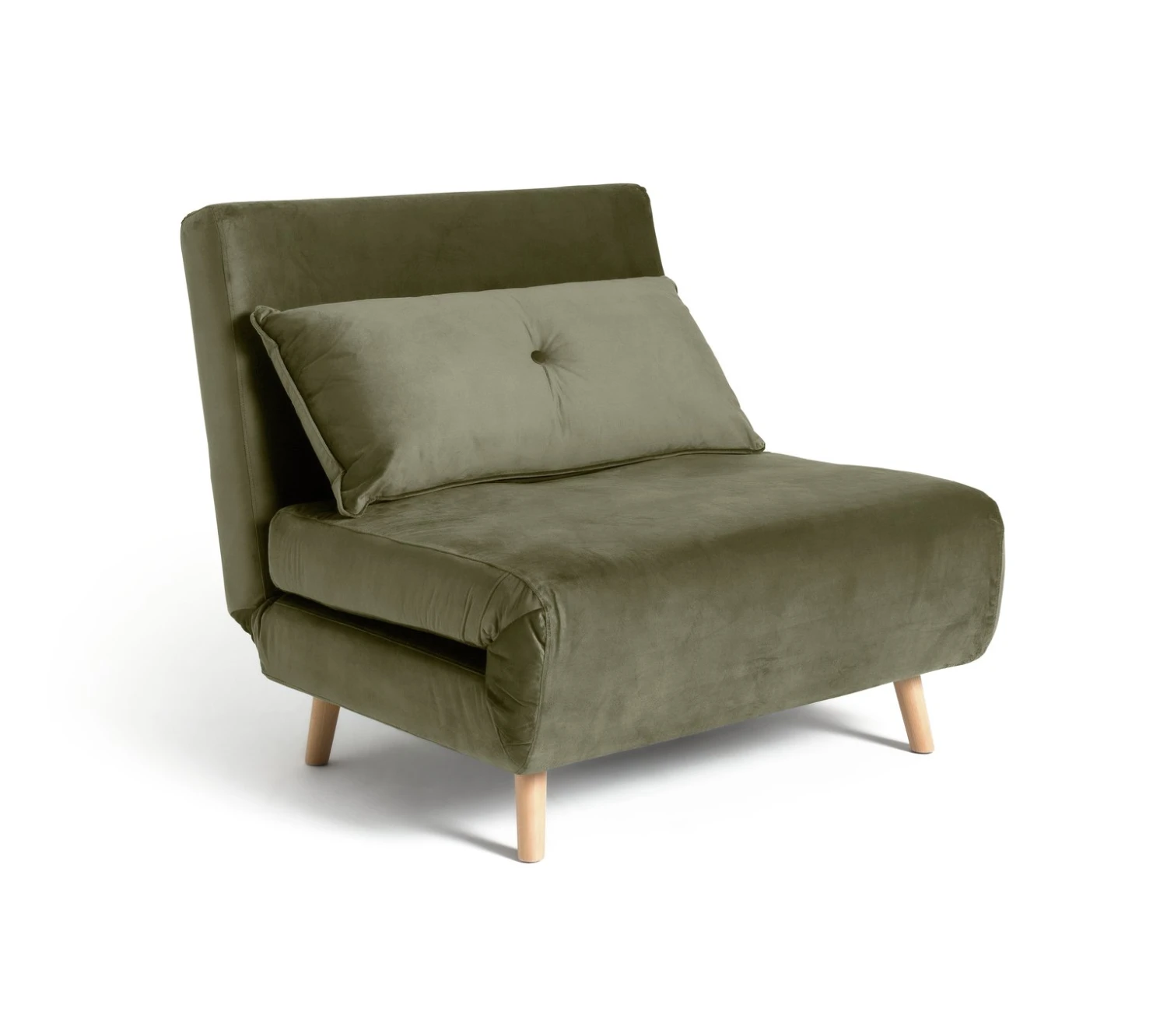 Habitat Roma Single Velvet Chairbed - Sage Green Habitat Roma Single Velvet Chairbed - Sage Green -Habitat Furni Sales 9473487 R Z001A