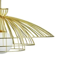Habitat Kiso Opal 3 Tier Pendant Shade - Brass -Habitat Furni Sales 9474864 R Z003A