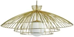 Habitat Kiso Opal 3 Tier Pendant Shade - Brass -Habitat Furni Sales 9474864 R Z004A
