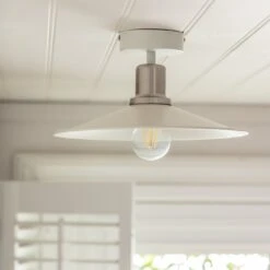 Habitat Pixie Flush To Ceiling Light - Off White