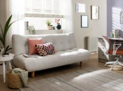 Habitat Kota 3 Seater Boucle Clic Clac Sofa Bed - Cream -Habitat Furni Sales 9480377 R Z002C