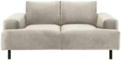 Habitat Julien Velvet 2 Seater Sofa - Natural
