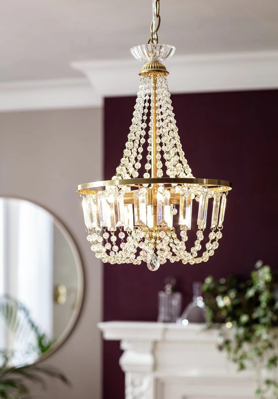 Habitat Capella Empire Chandelier - Brushed Brass Habitat Capella Empire Chandelier - Brushed Brass -Habitat Furni Sales 9486333 R Z002C