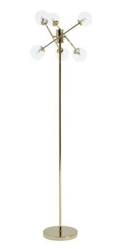 Habitat Glam 6 Light Glass Floor Lamp – Gold -Habitat Furni Sales 9487916 R Z009A