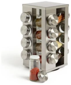 Habitat 16 Jar Stainless Steel Revolving Spice Rack -Habitat Furni Sales 9491153 R Z003A