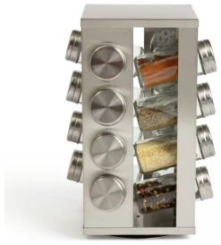 Habitat 16 Jar Stainless Steel Revolving Spice Rack -Habitat Furni Sales 9491153 R Z004A
