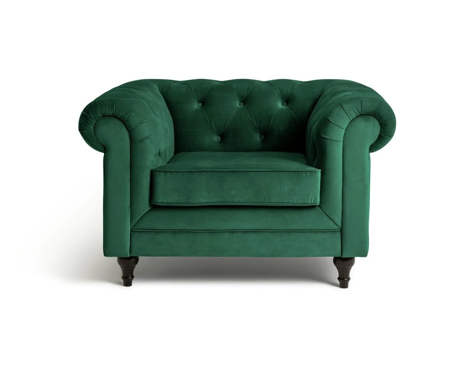 Habitat Chesterfield Velvet Armchair - Green Habitat Chesterfield Velvet Armchair - Green -Habitat Furni Sales 9491641 R Z001A
