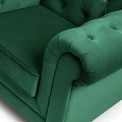Habitat Chesterfield Velvet Armchair - Green 4 Habitat Chesterfield Velvet Armchair - Green -Habitat Furni Sales 9491641 R Z006A