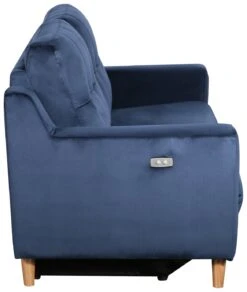 Habitat Emerson Velvet 2 Seater Recliner Sofa - Navy Blue -Habitat Furni Sales 9494318 R Z003A